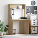 vidaXL Asztal polcokkal Sonoma tölgy 91 x 50 x 149 cm Faanyag
