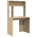 vidaXL Asztal polcokkal Sonoma tölgy 91 x 50 x 149 cm Faanyag