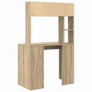 vidaXL Asztal polcokkal Sonoma tölgy 91 x 50 x 149 cm Faanyag