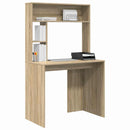 vidaXL Asztal polcokkal Sonoma tölgy 91 x 50 x 149 cm Faanyag