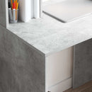 vidaXL Asztal polcokkal Beton Szürke 91 x 50 x 149 cm Faanyag