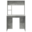 vidaXL Asztal polcokkal Beton Szürke 91 x 50 x 149 cm Faanyag