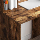 vidaXL Asztal polcokkal Füstölt tölgy 91 x 50 x 149 cm Faanyag
