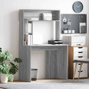 vidaXL Asztal polcokkal Szürke Sonoma 91 x 50 x 149 cm Faanyag