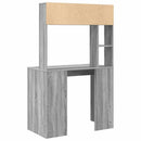 vidaXL Asztal polcokkal Szürke Sonoma 91 x 50 x 149 cm Faanyag