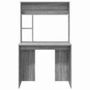 vidaXL Asztal polcokkal Szürke Sonoma 91 x 50 x 149 cm Faanyag
