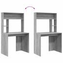 vidaXL Asztal polcokkal Szürke Sonoma 91 x 50 x 149 cm Faanyag