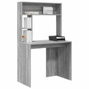 vidaXL Asztal polcokkal Szürke Sonoma 91 x 50 x 149 cm Faanyag