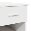 vidaXL Asztal fiókkal polcokkal Fehér 90 x 49 x 75 cm Faanyag