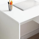 vidaXL Asztal fiókkal polcokkal Fehér 90 x 49 x 75 cm Faanyag