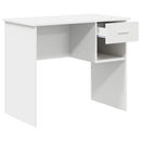 vidaXL Asztal fiókkal polcokkal Fehér 90 x 49 x 75 cm Faanyag