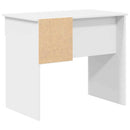 vidaXL Asztal fiókkal polcokkal Fehér 90 x 49 x 75 cm Faanyag
