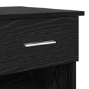 vidaXL Asztal fiókkal polcokkal Fekete tölgy 90 x 49 x 75 cm Faanyag