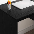 vidaXL Asztal fiókkal polcokkal Fekete tölgy 90 x 49 x 75 cm Faanyag