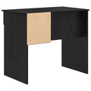 vidaXL Asztal fiókkal polcokkal Fekete tölgy 90 x 49 x 75 cm Faanyag