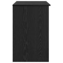 vidaXL Asztal fiókkal polcokkal Fekete tölgy 90 x 49 x 75 cm Faanyag