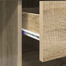 vidaXL Asztal fiókkal polcokkal Sonoma tölgy 90 x 49 x 75 cm Faanyag