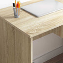 vidaXL Asztal fiókkal polcokkal Sonoma tölgy 90 x 49 x 75 cm Faanyag