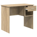 vidaXL Asztal fiókkal polcokkal Sonoma tölgy 90 x 49 x 75 cm Faanyag