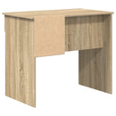 vidaXL Asztal fiókkal polcokkal Sonoma tölgy 90 x 49 x 75 cm Faanyag