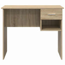 vidaXL Asztal fiókkal polcokkal Sonoma tölgy 90 x 49 x 75 cm Faanyag