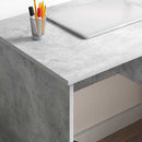 vidaXL Asztal Beton Szürke 90 x 49 x 75 cm Szerelt Fa