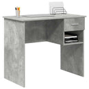vidaXL Asztal Beton Szürke 90 x 49 x 75 cm Szerelt Fa