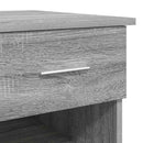 vidaXL Asztal fiókkal polcokkal Szürke Sonoma 90 x 49 x 75 cm Faanyag