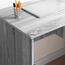 vidaXL Asztal fiókkal polcokkal Szürke Sonoma 90 x 49 x 75 cm Faanyag