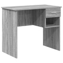 vidaXL Asztal fiókkal polcokkal Szürke Sonoma 90 x 49 x 75 cm Faanyag