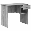 vidaXL Asztal fiókkal polcokkal Szürke Sonoma 90 x 49 x 75 cm Faanyag