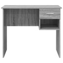 vidaXL Asztal fiókkal polcokkal Szürke Sonoma 90 x 49 x 75 cm Faanyag
