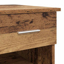 vidaXL Asztal fiókkal polcokkal Öreg fa 90 x 49 x 75 cm Faanyag