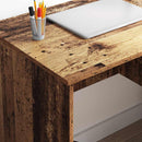 vidaXL Asztal fiókkal polcokkal Öreg fa 90 x 49 x 75 cm Faanyag