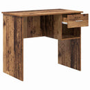 vidaXL Asztal fiókkal polcokkal Öreg fa 90 x 49 x 75 cm Faanyag