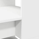 vidaXL Asztal polcokkal tárolóval Fehér 113 x 54 x 120 cm Faanyag