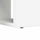 vidaXL Asztal polcokkal tárolóval Fehér 113 x 54 x 120 cm Faanyag