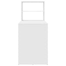vidaXL Asztal polcokkal tárolóval Fehér 113 x 54 x 120 cm Faanyag