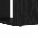 vidaXL Asztal polcokkal Fekete tölgy 113 x 54 x 120 cm Faanyag