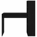vidaXL Asztal polcokkal Fekete tölgy 113 x 54 x 120 cm Faanyag