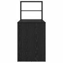 vidaXL Asztal polcokkal Fekete tölgy 113 x 54 x 120 cm Faanyag