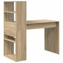vidaXL Asztal polcokkal Sonoma tölgy 113 x 54 x 120 cm Faanyag