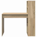 vidaXL Asztal polcokkal Sonoma tölgy 113 x 54 x 120 cm Faanyag