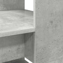 vidaXL Asztal polcokkal Beton Szürke 113 x 54 x 120 cm Faanyag