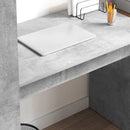 vidaXL Asztal polcokkal Beton Szürke 113 x 54 x 120 cm Faanyag