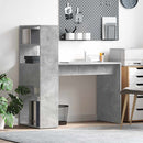 vidaXL Asztal polcokkal Beton Szürke 113 x 54 x 120 cm Faanyag
