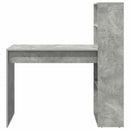 vidaXL Asztal polcokkal Beton Szürke 113 x 54 x 120 cm Faanyag