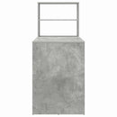 vidaXL Asztal polcokkal Beton Szürke 113 x 54 x 120 cm Faanyag