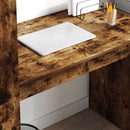 vidaXL Asztal polcokkal Füstölt tölgy 113 x 54 x 120 cm Faanyag