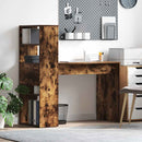 vidaXL Asztal polcokkal Füstölt tölgy 113 x 54 x 120 cm Faanyag